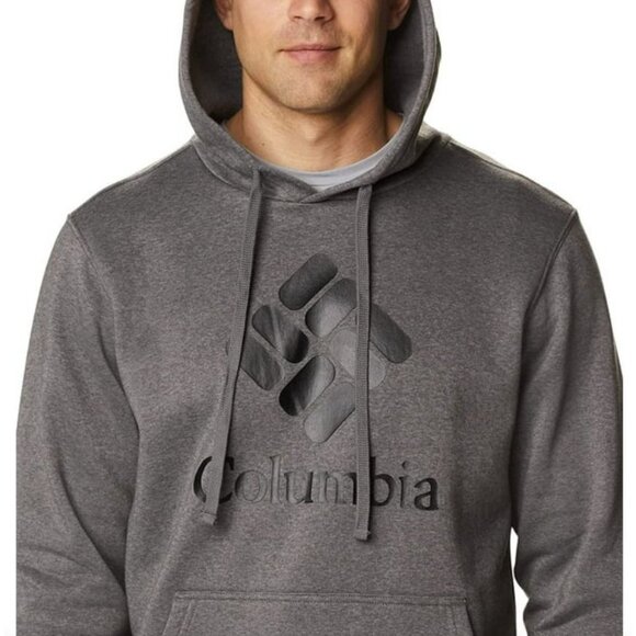 Columbia Trek Hoodie Mens L Charcoal Gray Pullover Graphic Logo Outdoor Gear - Picture 4 of 12